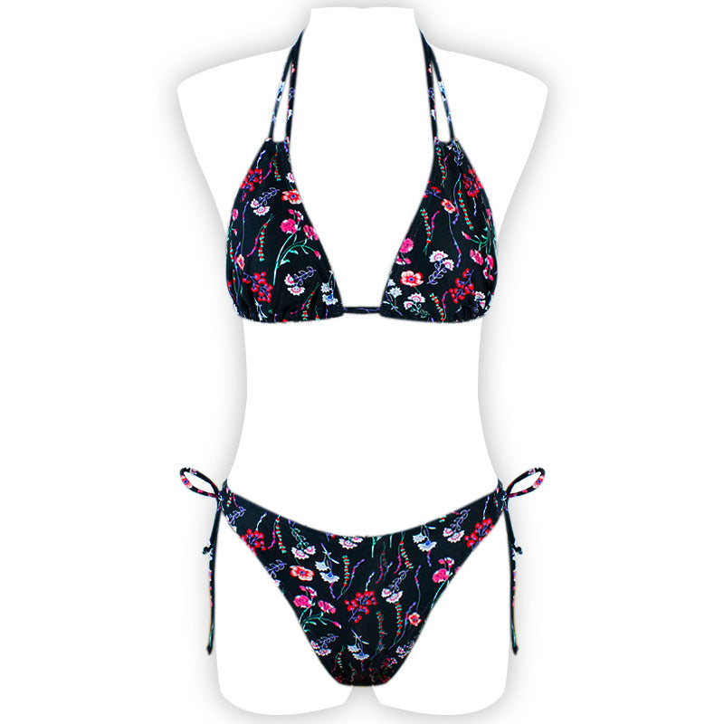 New Bikini Women's Swimsuit Printed Halter Series