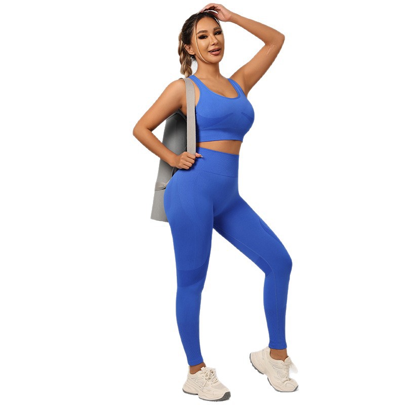 Quick-drying Polytron Back-supporting Yoga Leggings Yoga Outfit Set