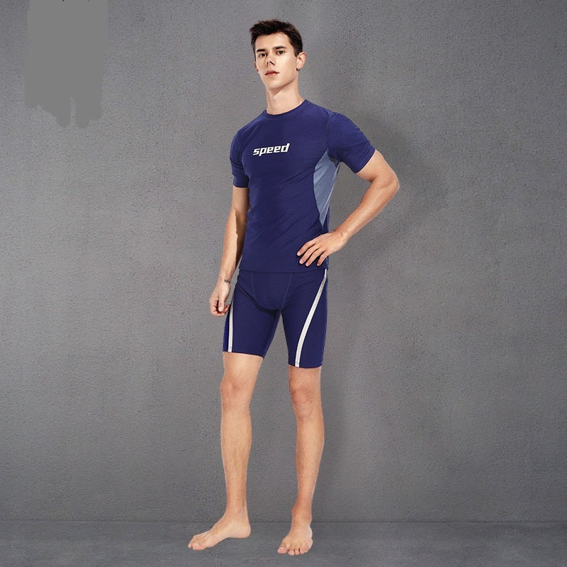 Men's Split Training Swimming Trunks Swimsuit Suit