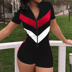 Splicing casual jumpsuit