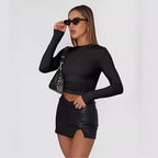 Women's Base-layer Round-neck Long-sleeve Top
