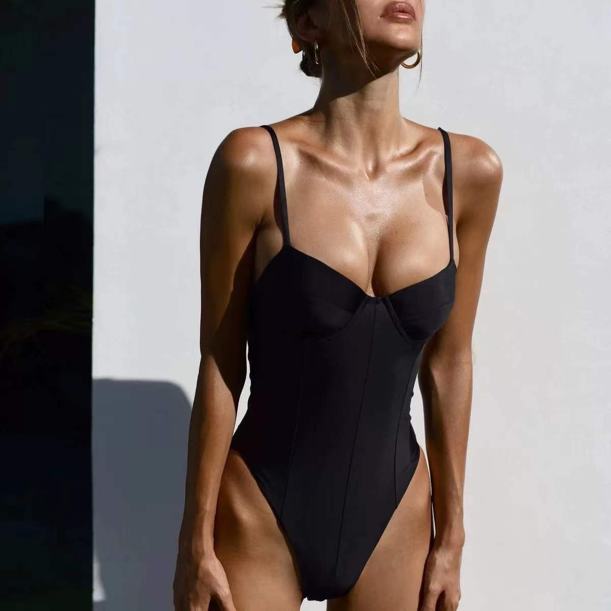 Women's Multicolor Printed Sling One Piece Swimsuit