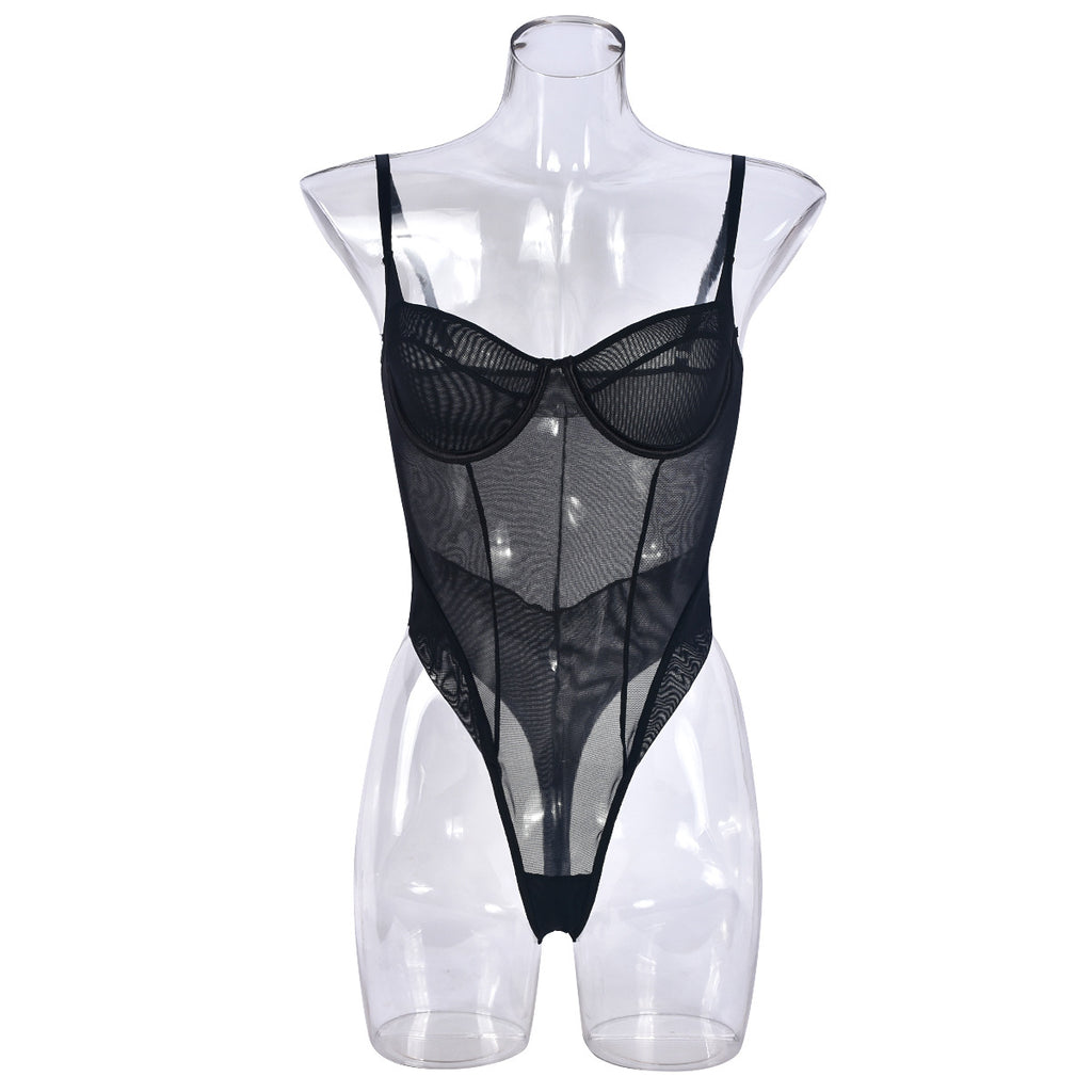 Women's Double-layer Ultra-thin Mesh Jumpsuit