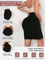 Women's Firm Control High-Waisted Shapewear Skirt - Butt Lifter & Thigh Slimmer Bodysuit