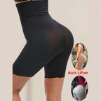 Women's Seamless High Waisted Shapewear Boyshorts - Tummy Control & Butt Lifter Panties, No-Roll Flat Leg Shaping Briefs For Under Dresses & Yoga Pants