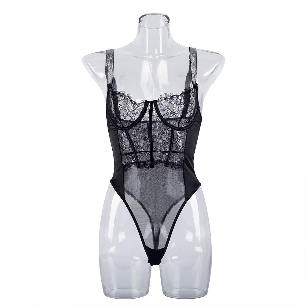 Black Lace Women's Jumpsuit