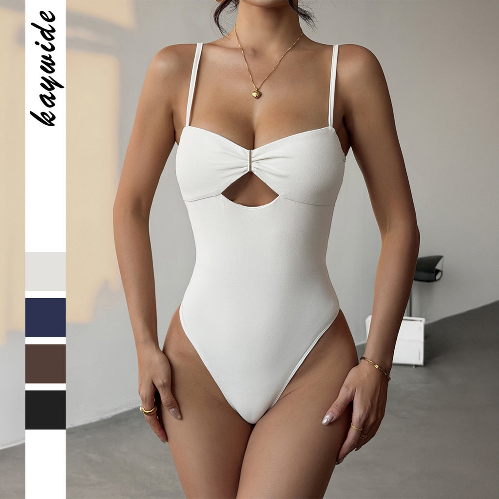 Tight-fitting Womens Halter Swimsuit Bodysuit