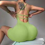Back-cross Breathable Casual Sports Shapewear Jumpsuit