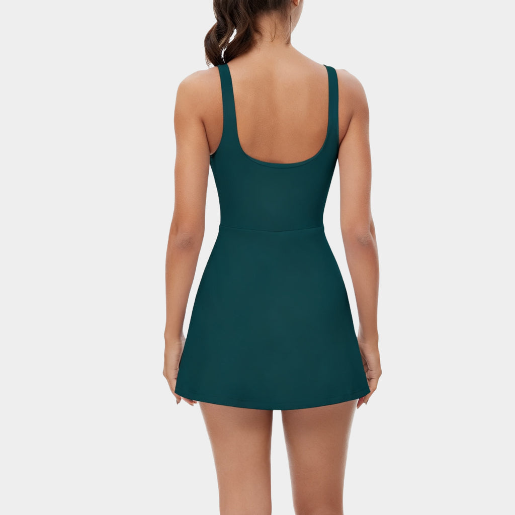 Womens Strappy Split Jumpsuit Athletic Dress