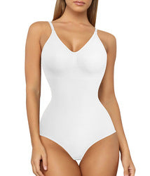 Strap-style One-piece Shapewear With Front-button Closure, Womens