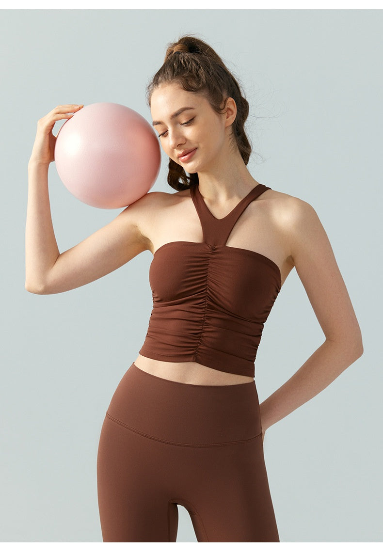 Halter Spaghetti Straps Vest With Chest Pad One-piece Summer Skinny Inner Match Tube Top Sleeveless Top