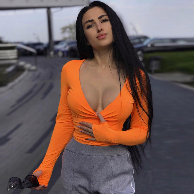 Base solid color slim-fit inner bodysuit