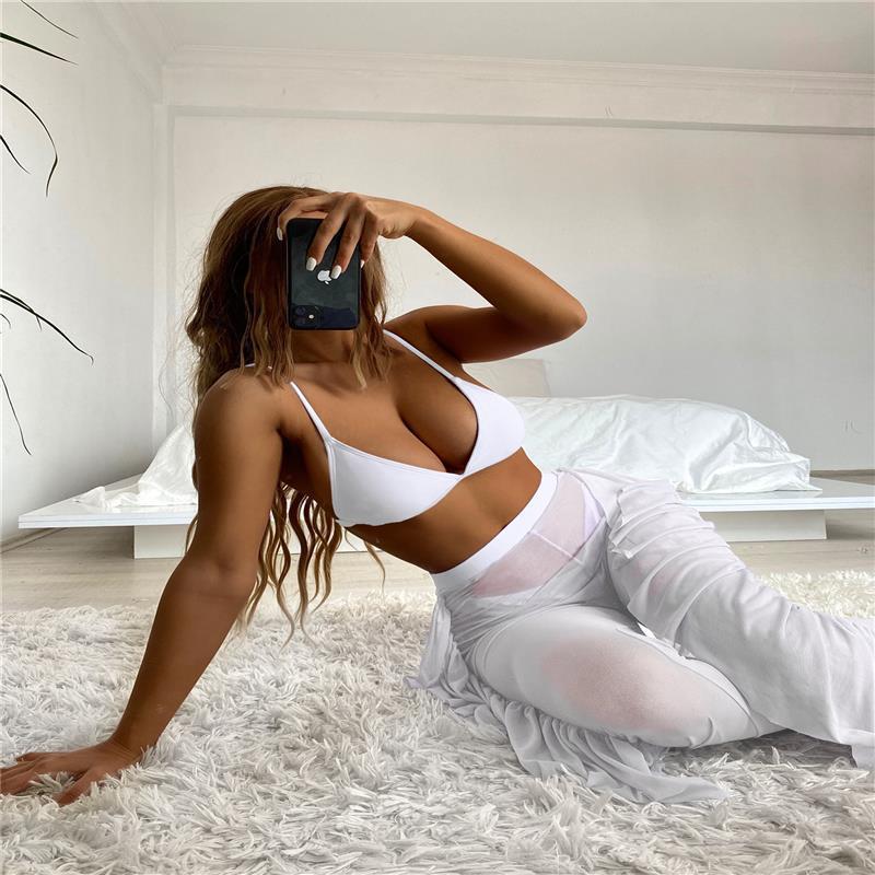 Triangle Swimsuit Bikini Trousers Three-piece Swimsuit