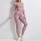 High Waist Trousers Yoga Clothes Long Sleeve Trousers