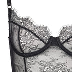 French Lace See-through Underwear With Steel Ring Sexy Inner Wear