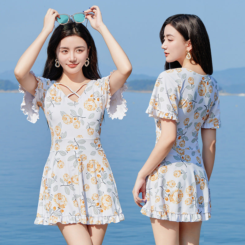 Women's High Waist Slimming Printed Swimsuit