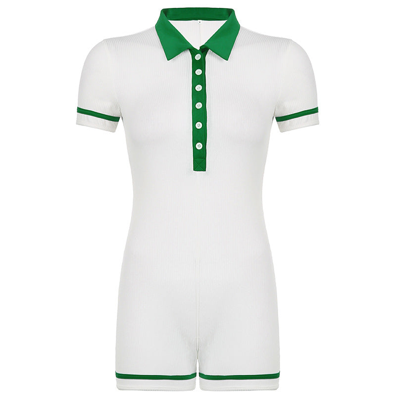 Ladies Fashion Casual Sports Jumpsuit Shorts