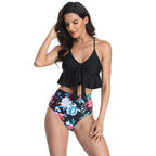 Women's Split Swimsuit Midriff Outfit Suit