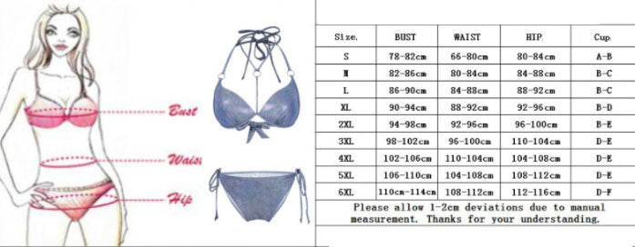 European And American Bikini Printed Two-piece Swimsuit
