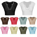 Summer Slim-fit Ultra-short Sexy Hot Girl Top Knitted Base