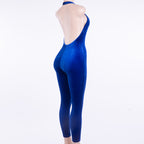 Gold velvet casual jumpsuit