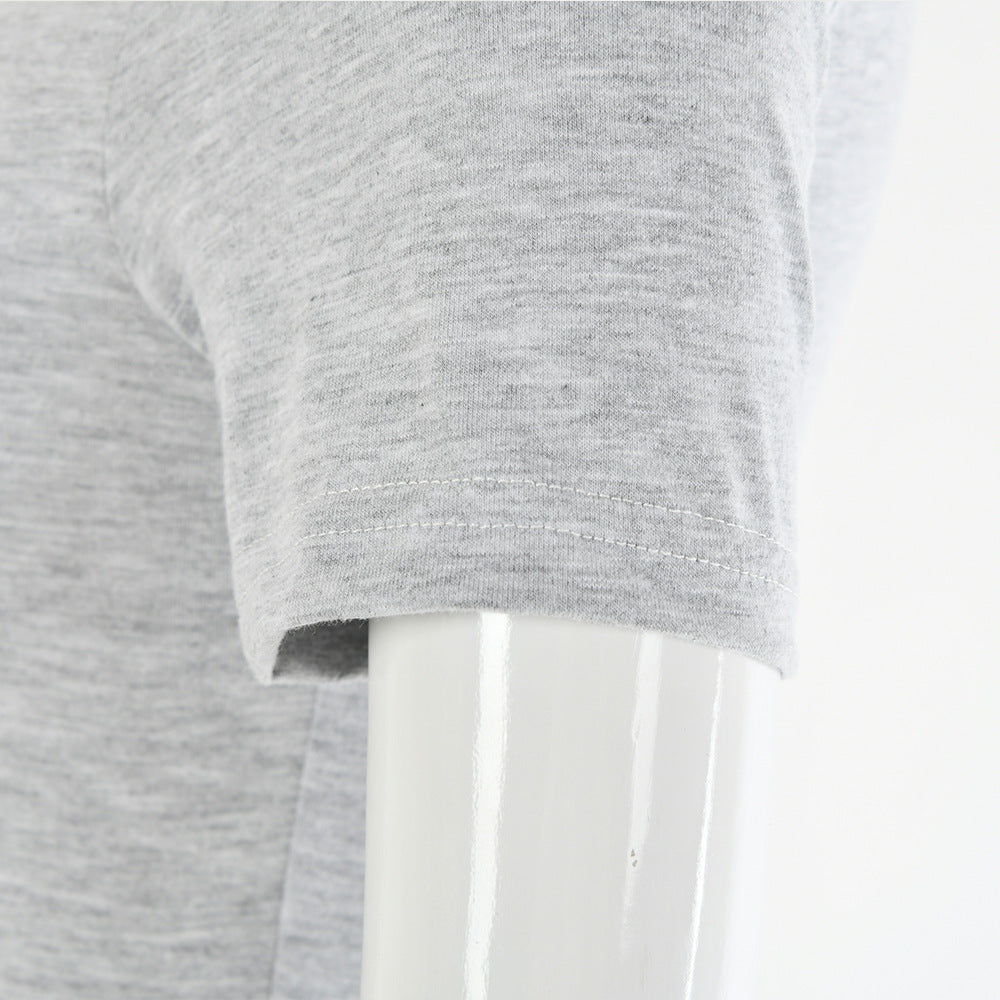 Round neck short sleeve jumpsuit