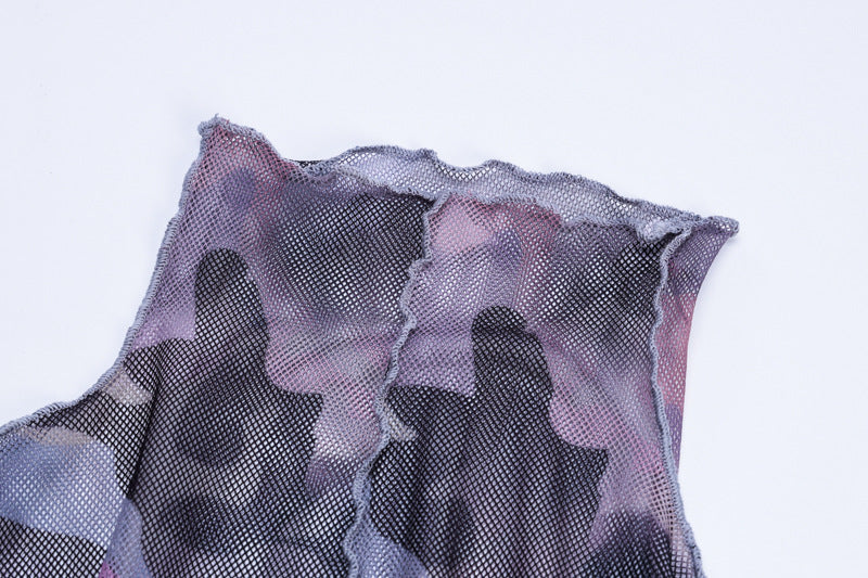 Camouflage long sleeve jumpsuit