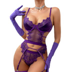 New Lace Mesh Hollow Gloves Jumpsuit