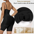 Everyday Snatched Waist Cami Shaper,Open Crotch Design,No-Roll Flat Leg Shapewear-Ultimate Tummy Control & Booty Lift Bodysuit For Women