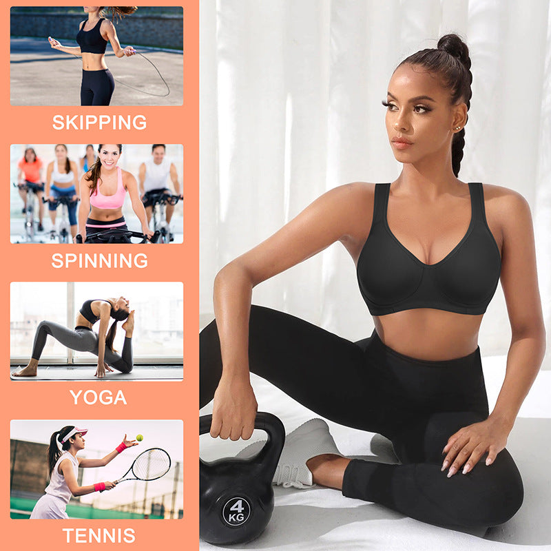 Adjustable-strap Shapewear Shockproof Bra