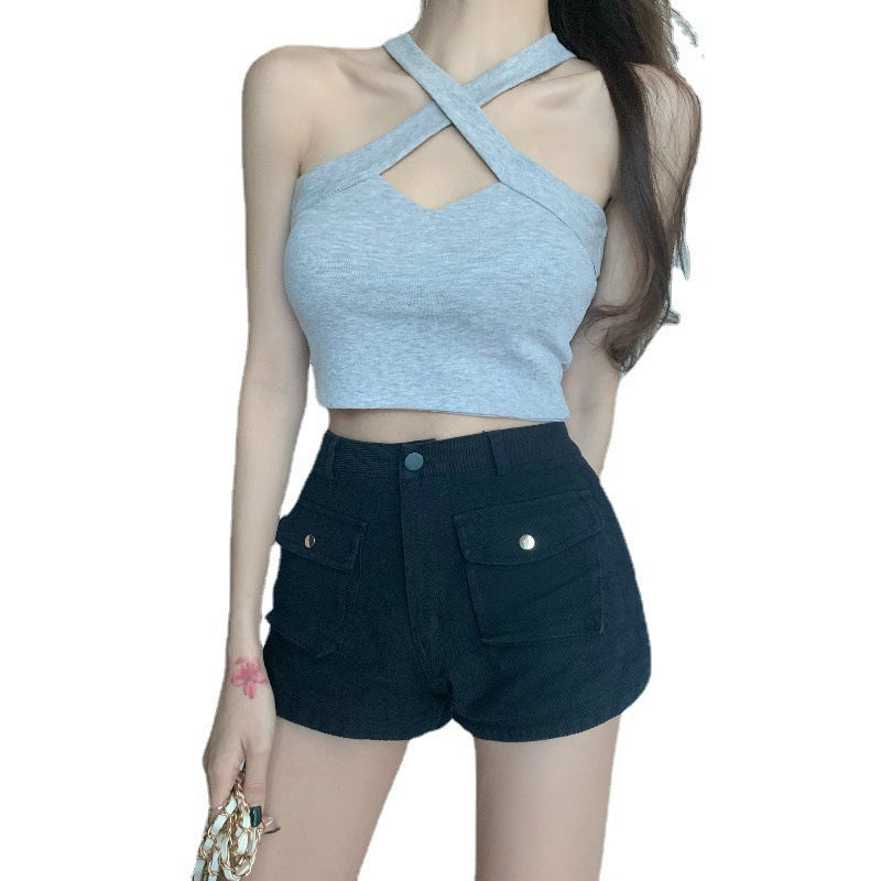 Women's Strapless Sleeveless Inner Layer Halter Top