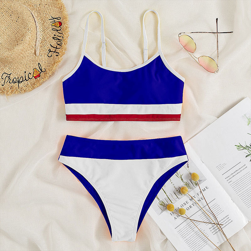 Bandeau Bikini High Waist Triangle Swimsuit