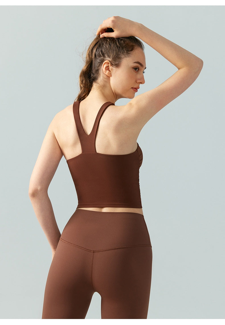 Halter Spaghetti Straps Vest With Chest Pad One-piece Summer Skinny Inner Match Tube Top Sleeveless Top