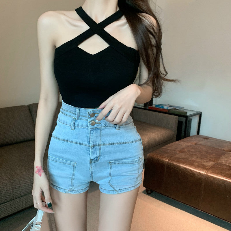 Women's Strapless Sleeveless Inner Layer Halter Top