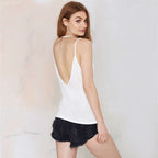 Solid color halter top women's senseless shoulder strap small vest female summer base