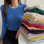 Slim Fit Inner Wear Long-sleeved Knitted Bottoming Shirt