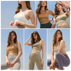 3 Pack Women Crop Basic Tank Top Ribbed Knit Sleeveless Round Neck 9 Color Machine Wash Summer Crop S To XL