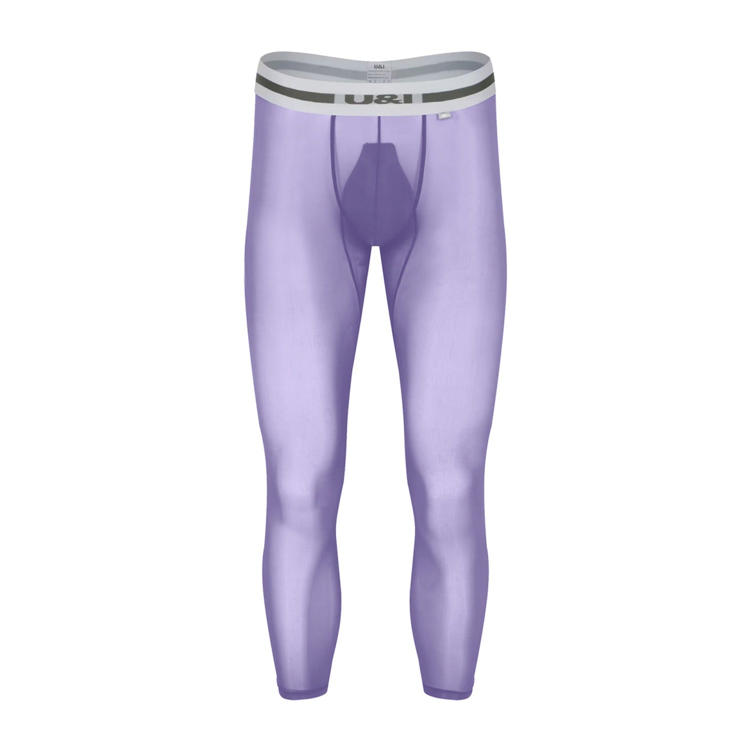 Men's Base Layer Pants Ultra-thin Smooth Transparent Fitness Leggings