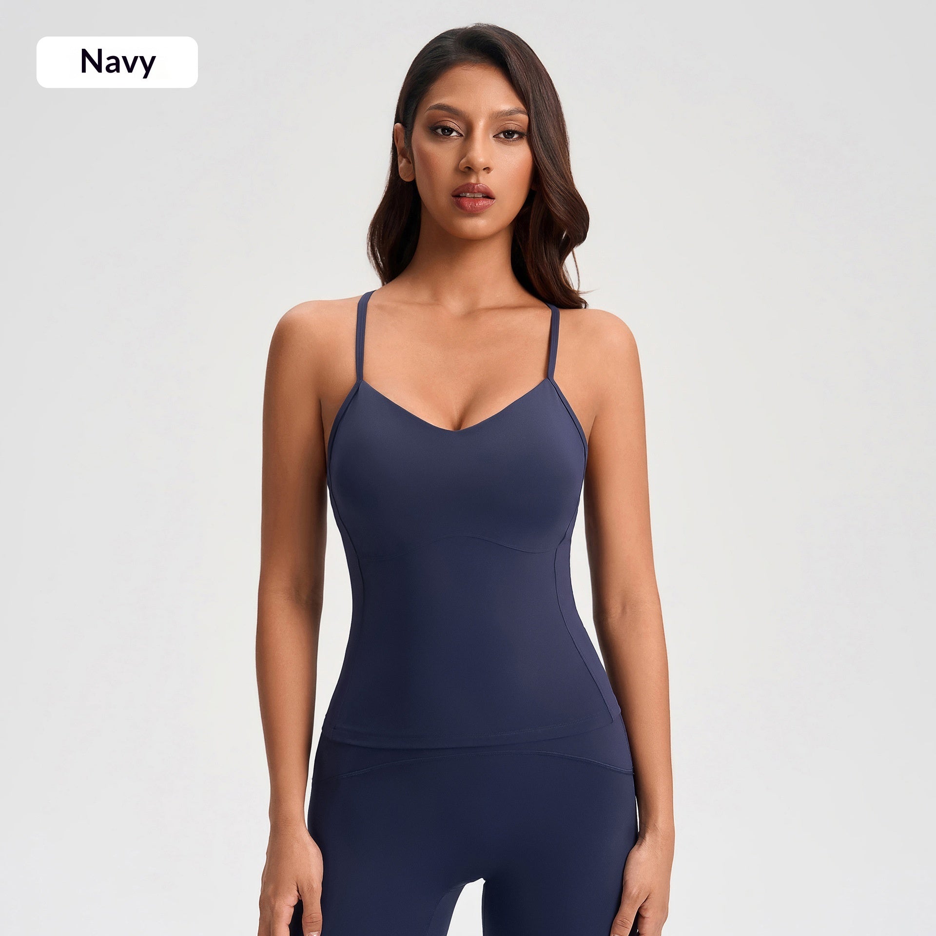 Womens Yoga Tank Top With Thin Straps For A Beautiful Back Base Layer