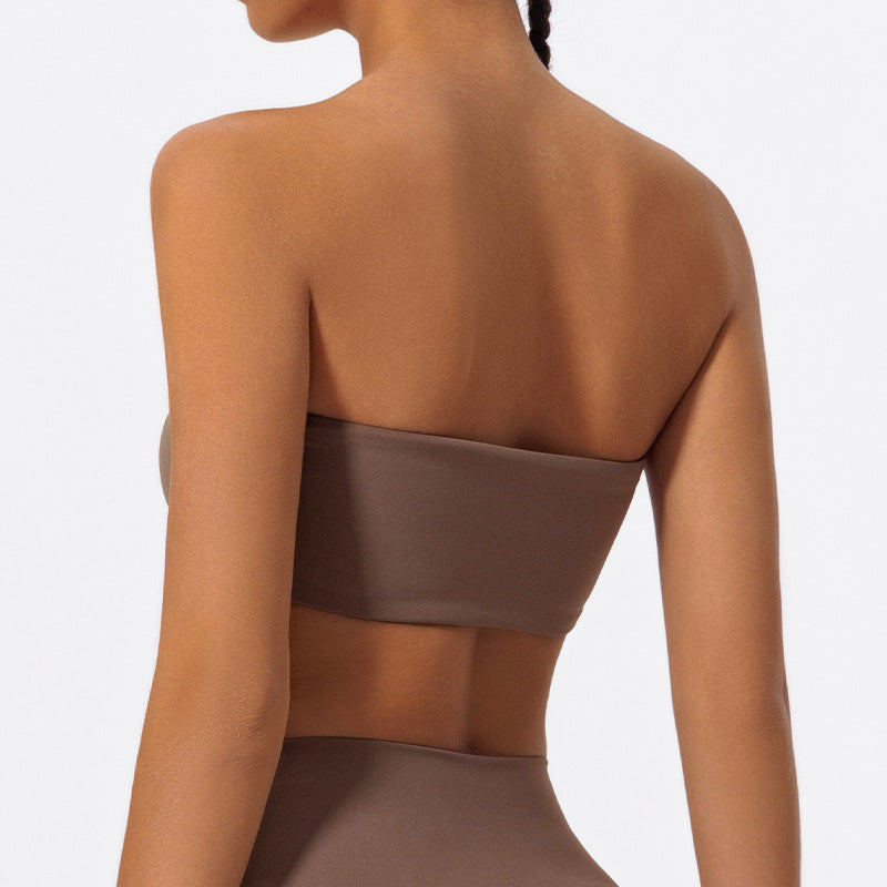 Tube Top High Elastic Breathability Comfortable Sports Yoga Inner Wear Hot Girl