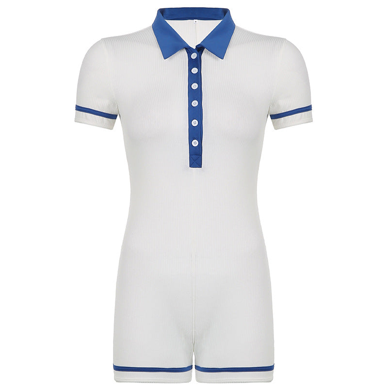 Ladies Fashion Casual Sports Jumpsuit Shorts