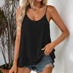 Casual Strapless Sleeveless Double-layer Camisole