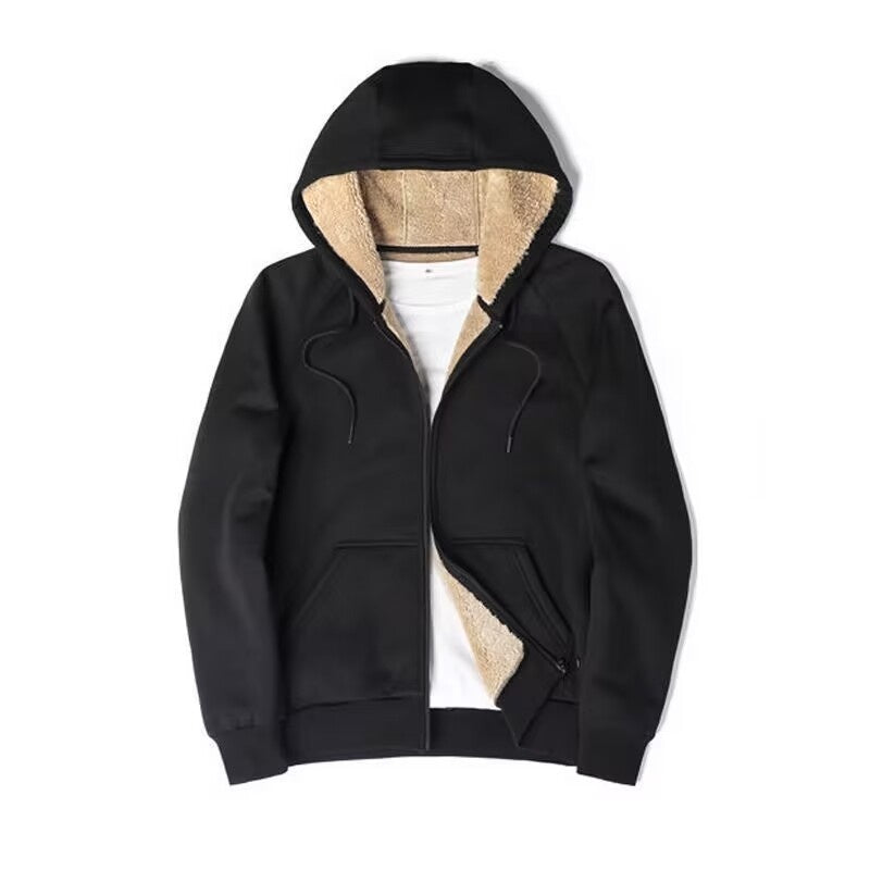 Fleece-lined Extra-thick Trendy Corduroy Lambswool Sportswear Set