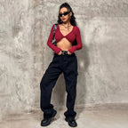 New Crop Top Short-sleeve American T-shirt