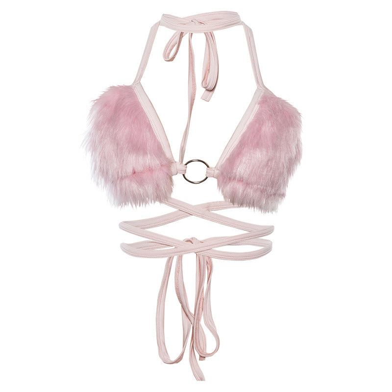 Women's Solid Color Plus Velvet Base Tube Top