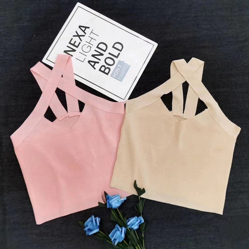 Women's Strapless Sleeveless Inner Layer Halter Top