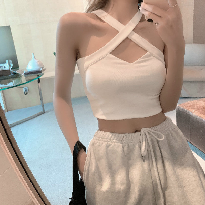 Women's Strapless Sleeveless Inner Layer Halter Top