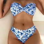 Womens Printed Swimsuit Sexy Bikini Set