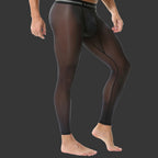 Men's Base Layer Pants Ultra-thin Smooth Transparent Fitness Leggings