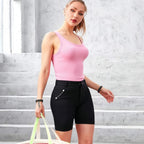Threaded Strap Padded Comfortable Slim-fit Inner Or Outer Wear Wide Shoulder Strap Sleeveless Tank Top